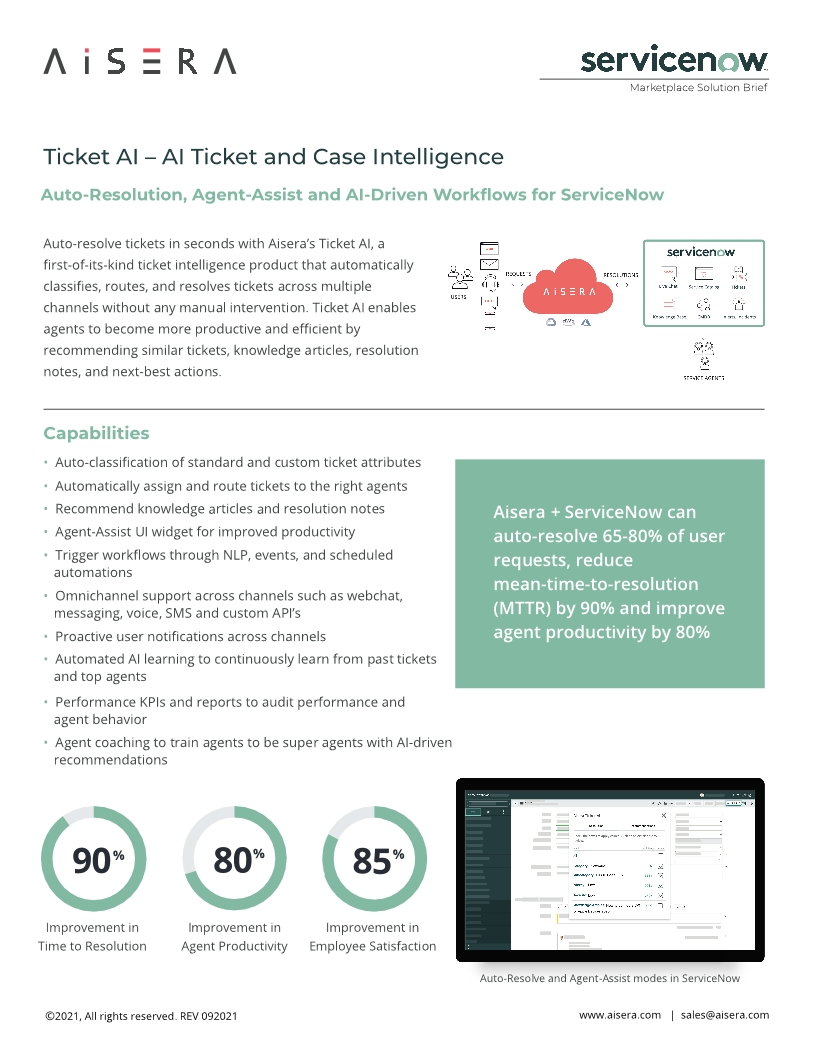 Ticket AI for ServiceNow