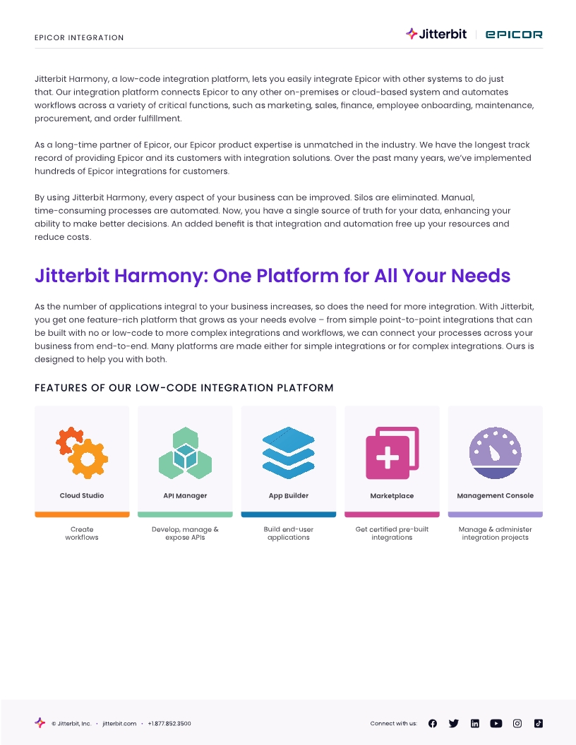 Epicor Integration Solution Sheet